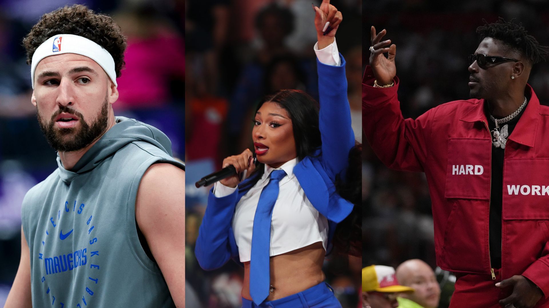 Antonio Brown, Klay Thompson, Megan Thee Stallion 