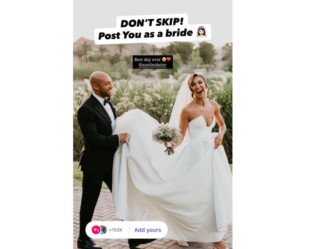 Melanie Wilking shares throwback wedding picture in IG trend with 3-word message [IG/@melaniewilking]