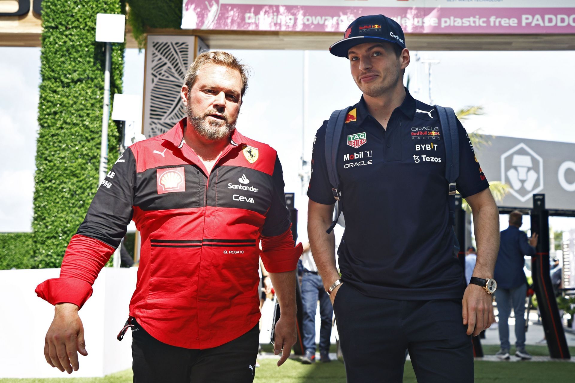 Gino Rosato with Max Verstappen at the F1 Grand Prix of Miami - Source: Getty