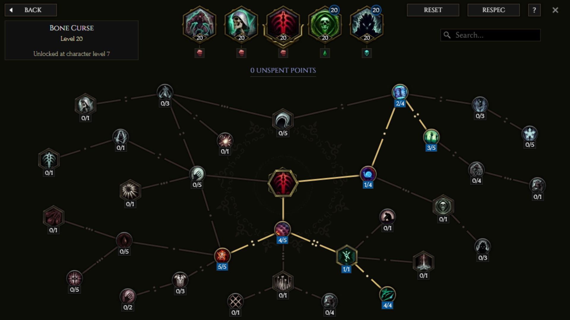 Bone Curse passives (Image via EHG || LE Tools)