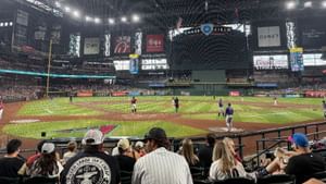 Leafs' Auston Matthews attends hometown team Arizona Diamondbacks' clash vs Colorado Rockies baseball game in Phoenix