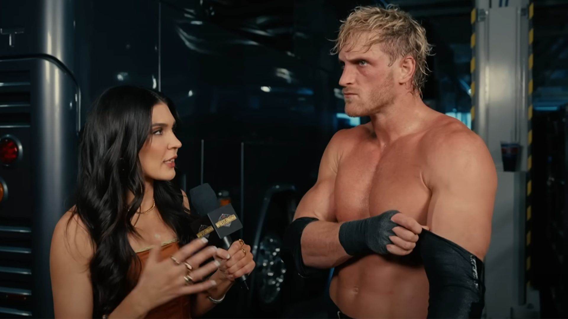 Logan Paul and Cathy Kelly! (Credits: WWE on YouTube)