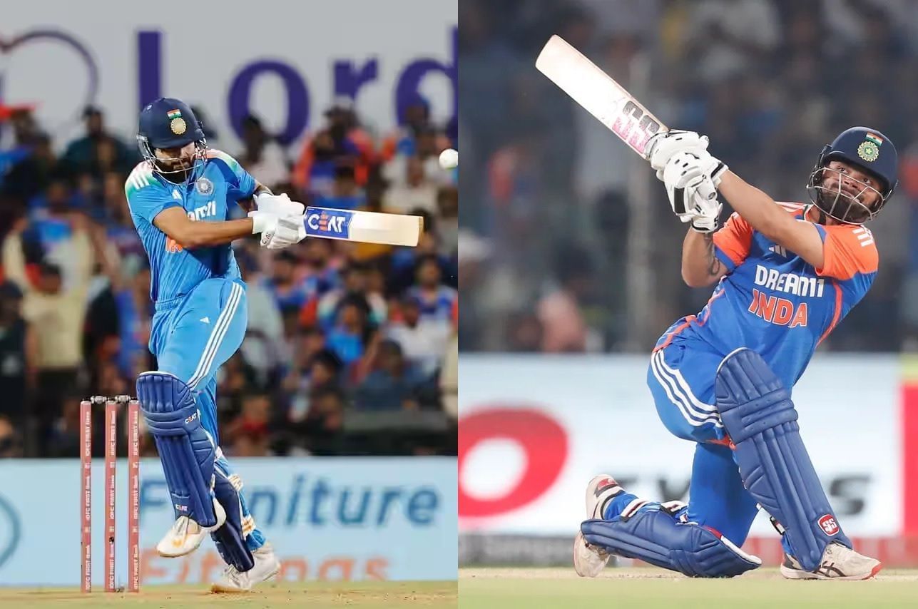 Shreyas Iyer (left) and Rinku Singh might compete for a middle-order berth in India