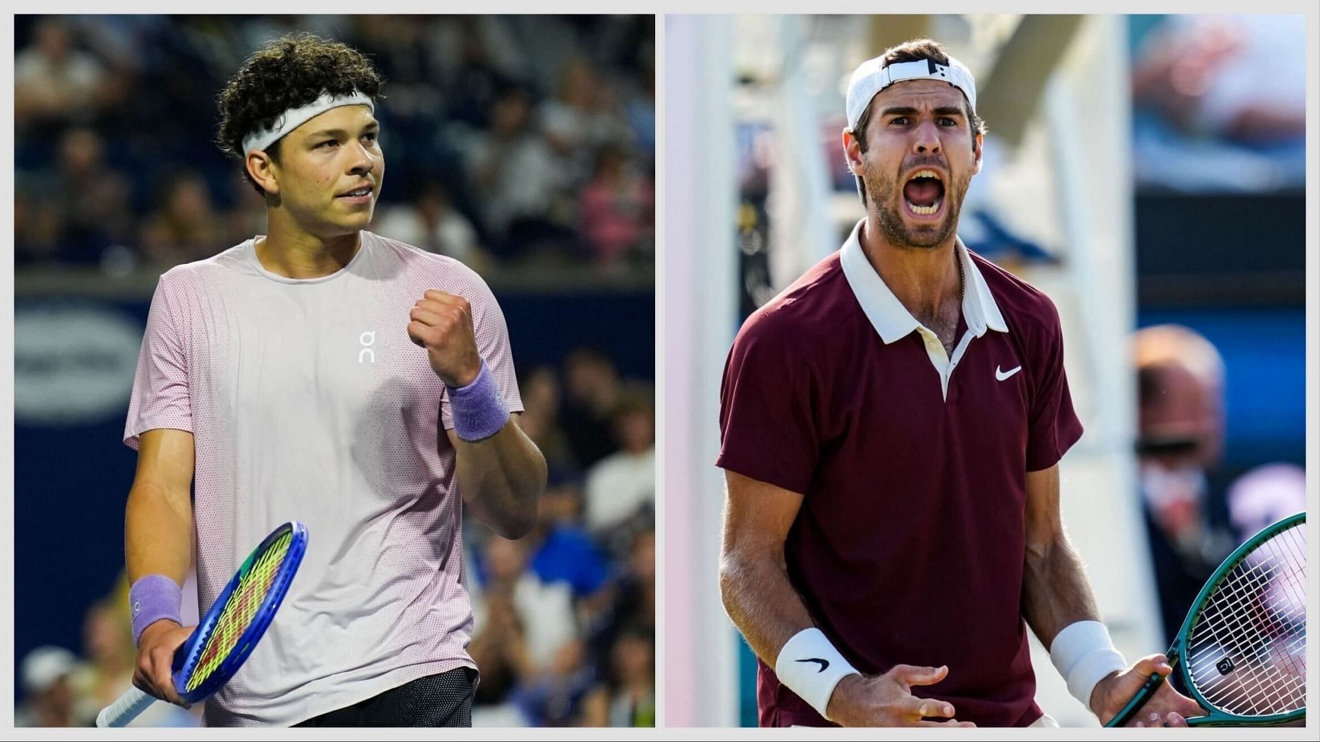 Ben Shelton will meet Karen Khachanov in the final of the Canadian Open 2025. (Photos: Getty)