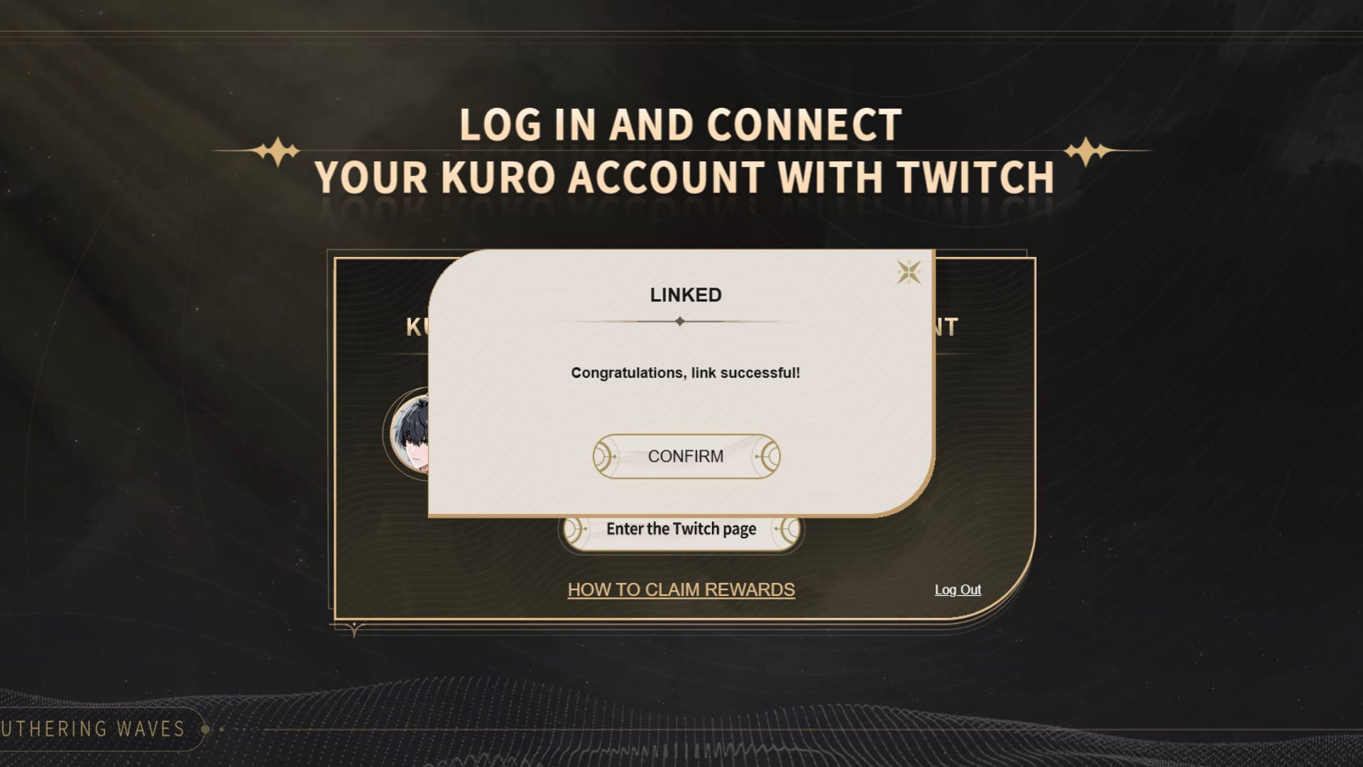 Connect your Wuthering Waves and Twitch accounts (Image via Kuro Games)