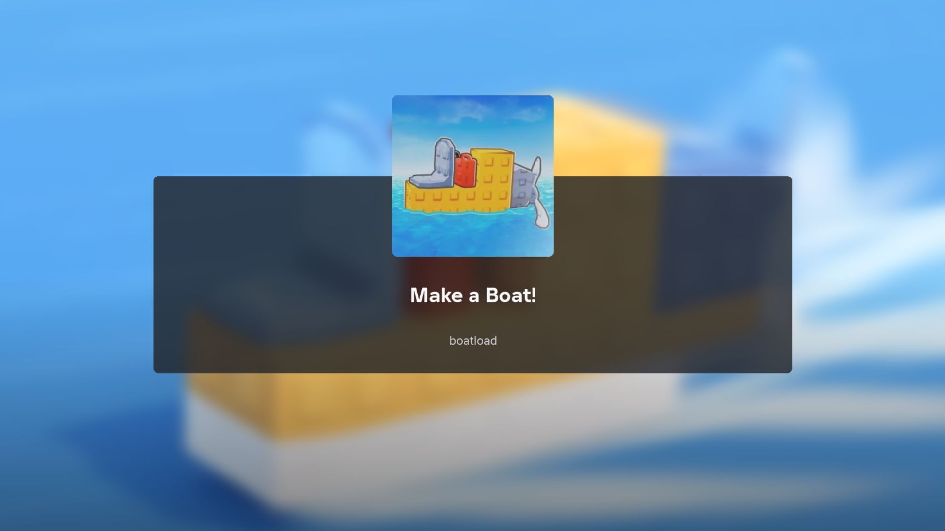 Make a Boat! leaves players to their imagination while building a boat. (Image via Roblox)