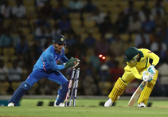 "Probably is intentional" - Australian star reacts to an incredible MS Dhoni stumping [Watch]