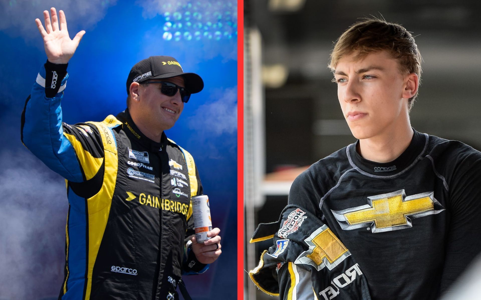 Michael McDowell (L) and Carson Hocevar (R)