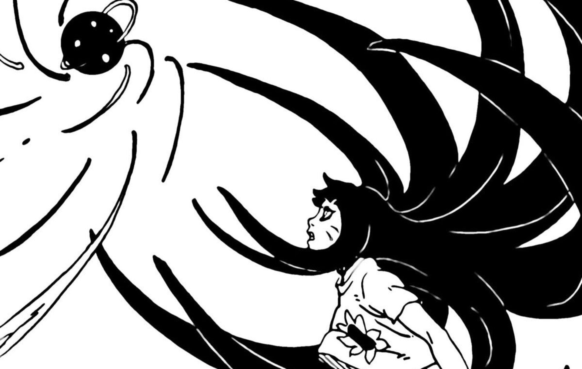 Himawari preparing a Tailed Beast Bomb (Image via Viz Media)
