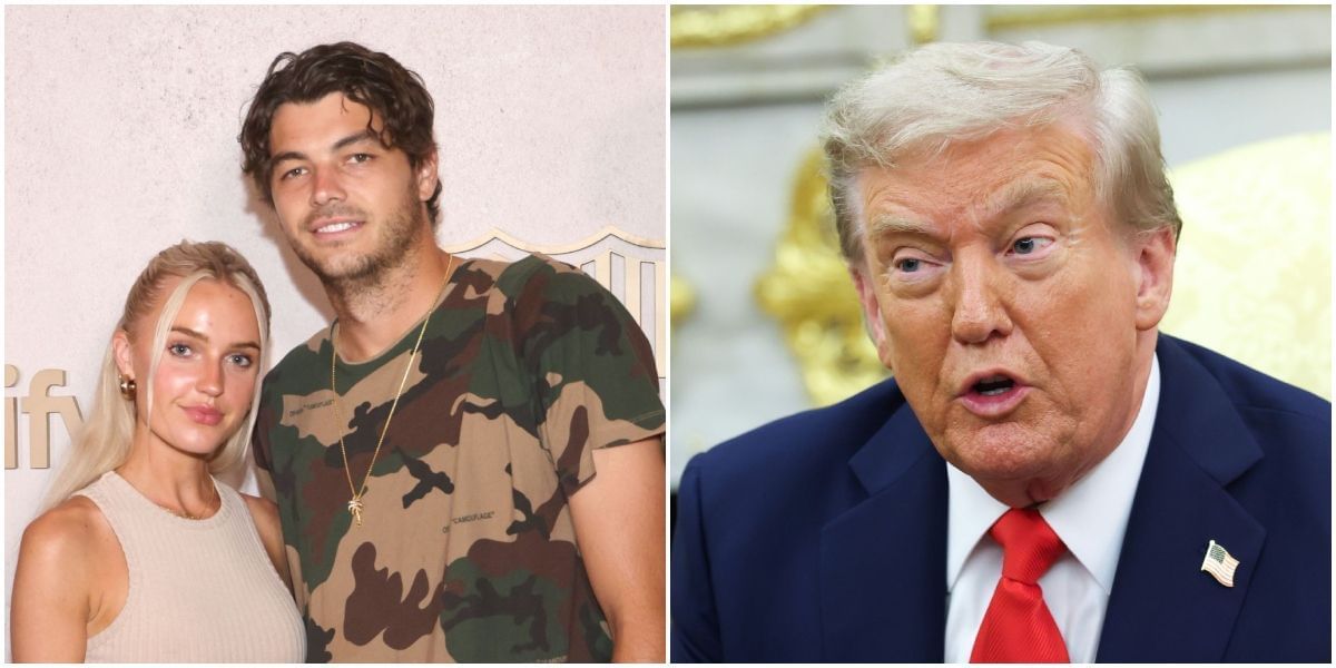 Taylor Fritz, Morgan Riddle and Donald Trump