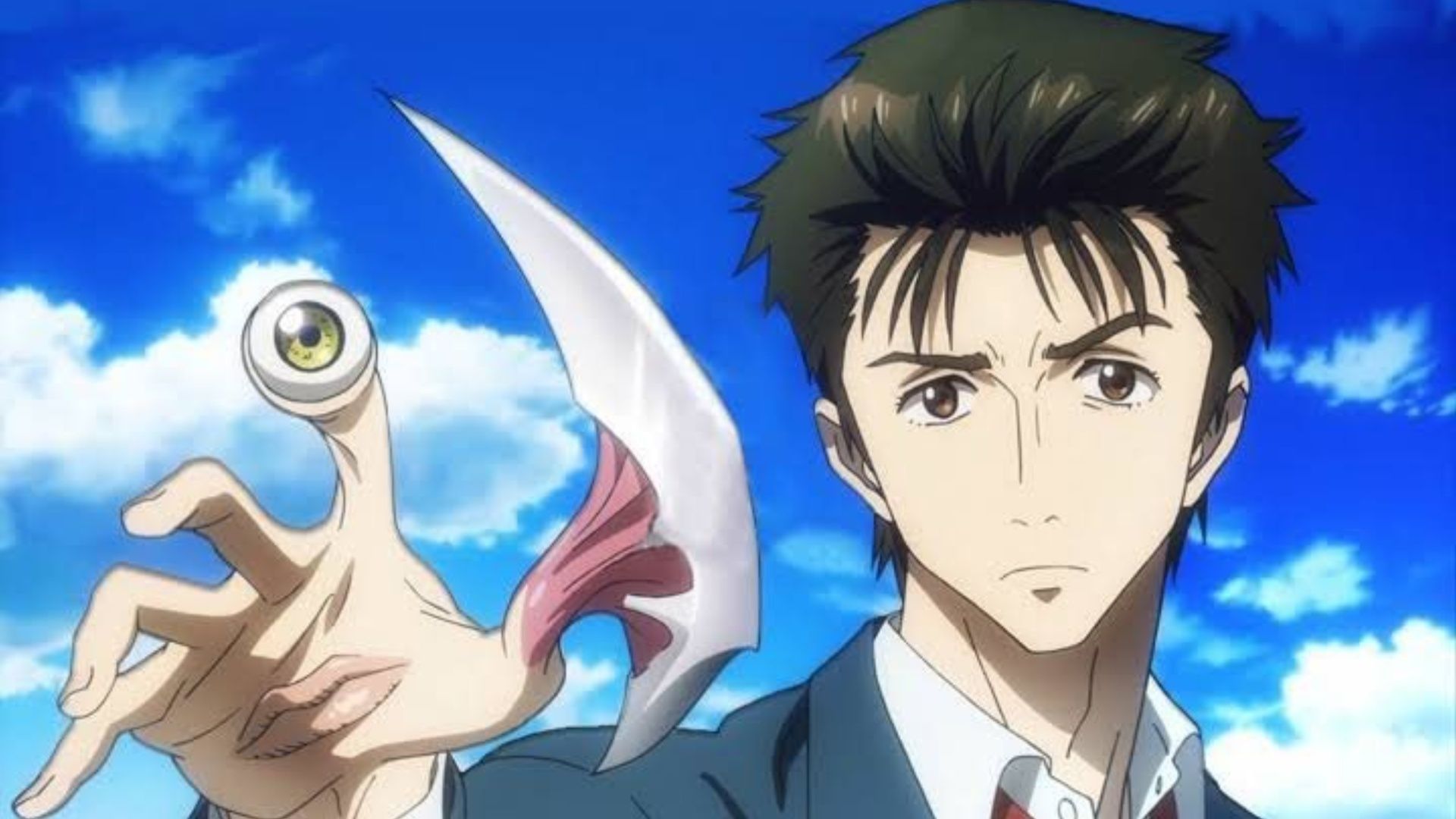 One of the aliens in anime, Shinichi and Migi (Image via Madhouse)