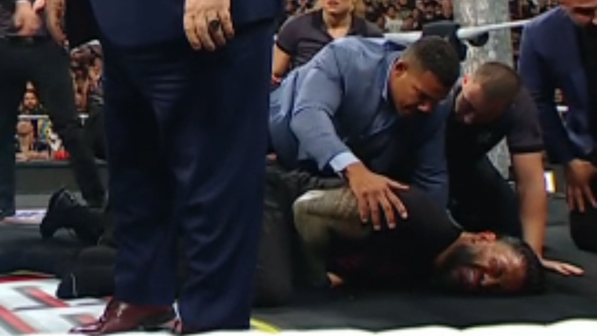 The star was left hurt (Credit: WWE RAW)