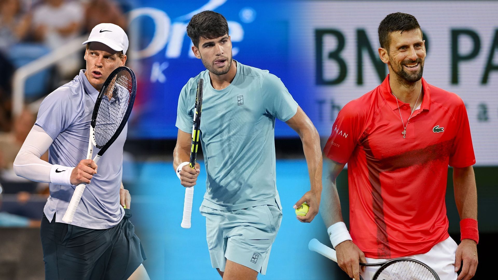 Jannik Sinner, Carlos Alcaraz and Novak Djokovic are among the top contenders to win the US Open 2025. (Photos: Getty)