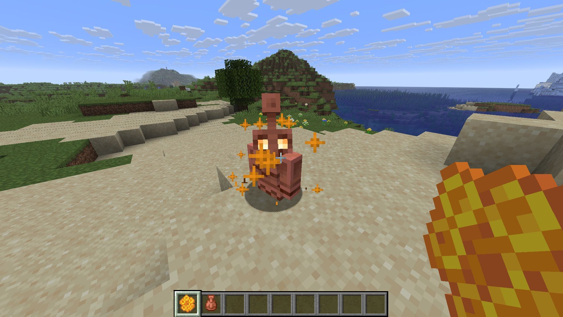 Use wax from a honeycomb to stop the copper golem from turning into a statue in Minecraft (Image via Sportskeeda Gaming || Mojang Studios)