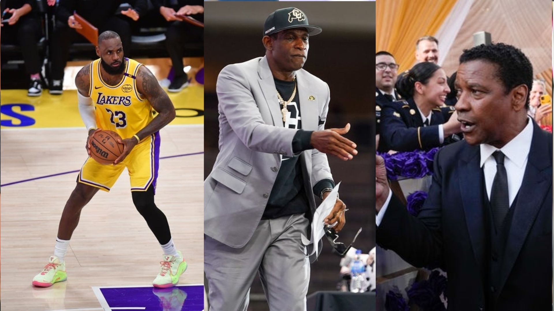 LeBron James, Deion Sanders and Denzel Washington