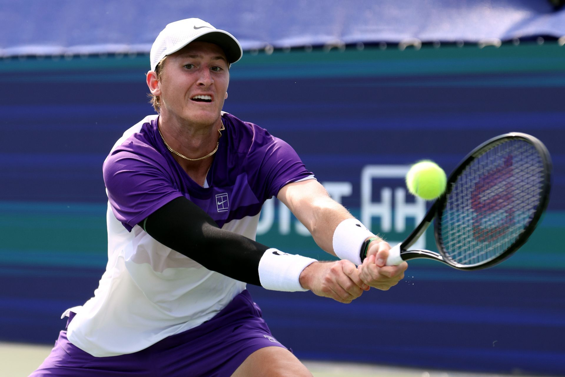 Korda in action at the 2025 Winston-Salem Open (Image Source: Getty)