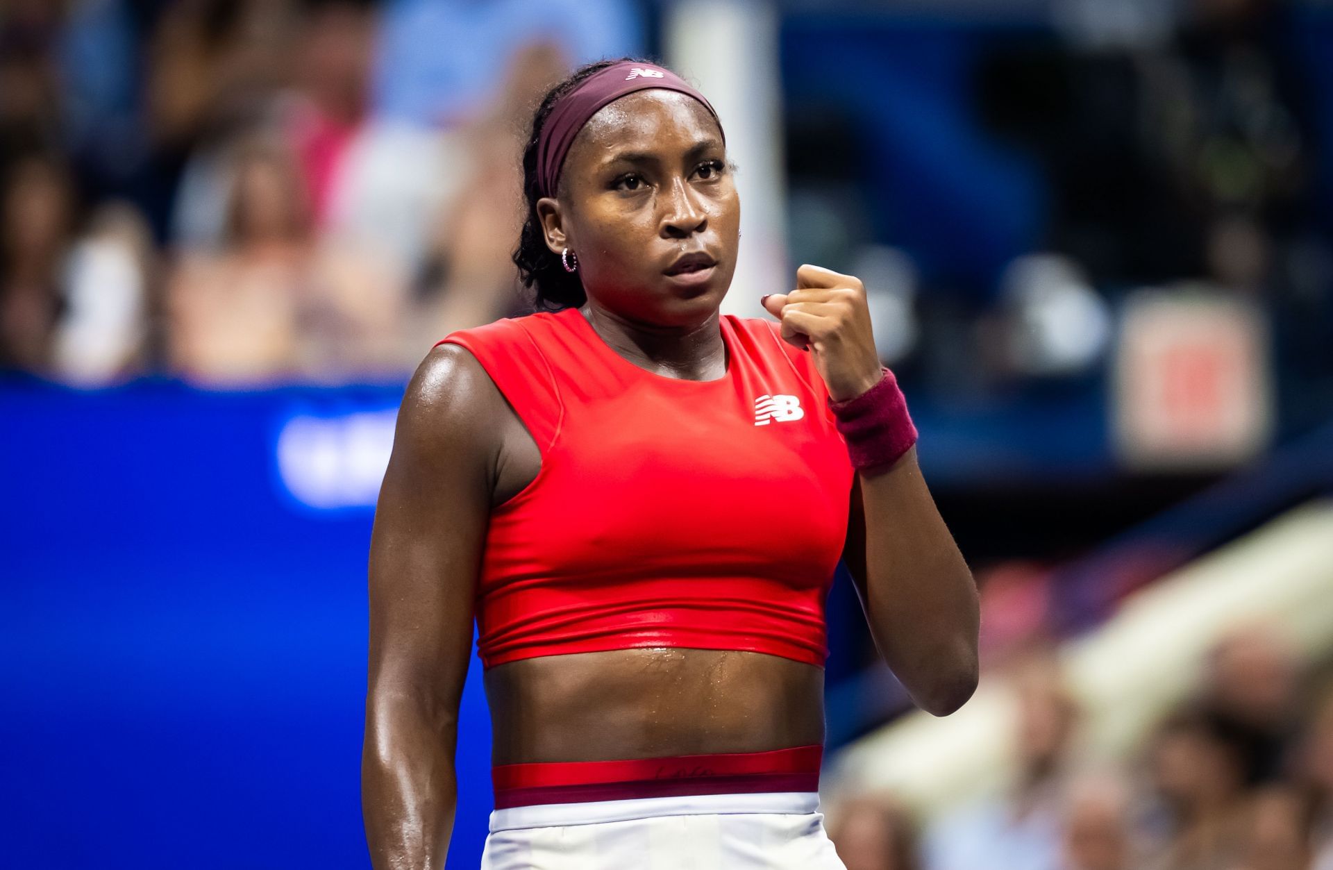 Coco Gauff at the US Open in New York City (Photo by Getty Images)