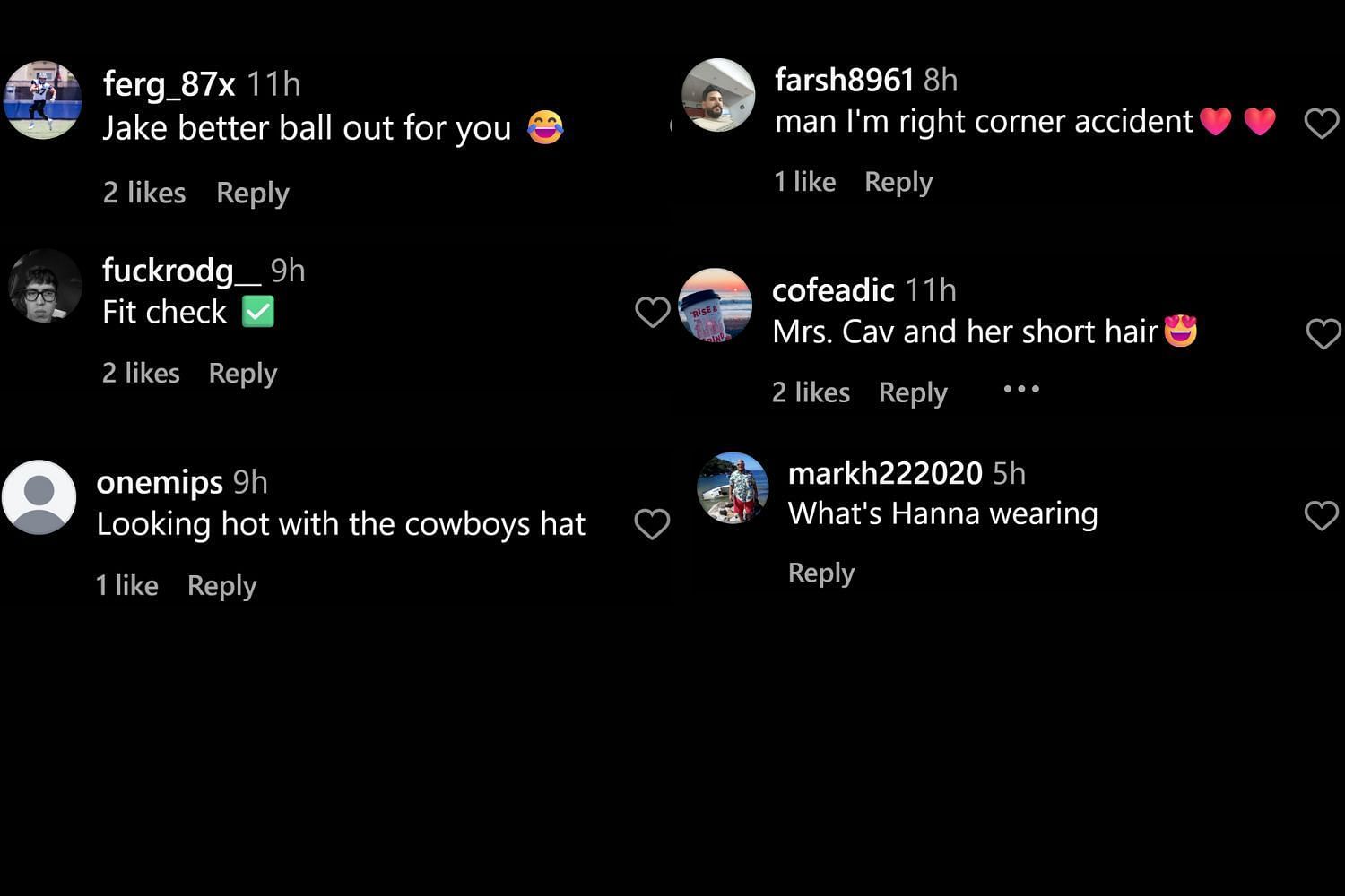 Fan comments on Instagram (@cavindertwins/IG)