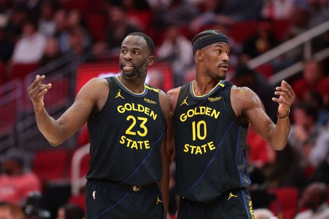 "Don't put that evil on me" - Jimmy Butler quips over Draymond Green jokingly accusing Warriors teammate of sparking Heat's latest trade