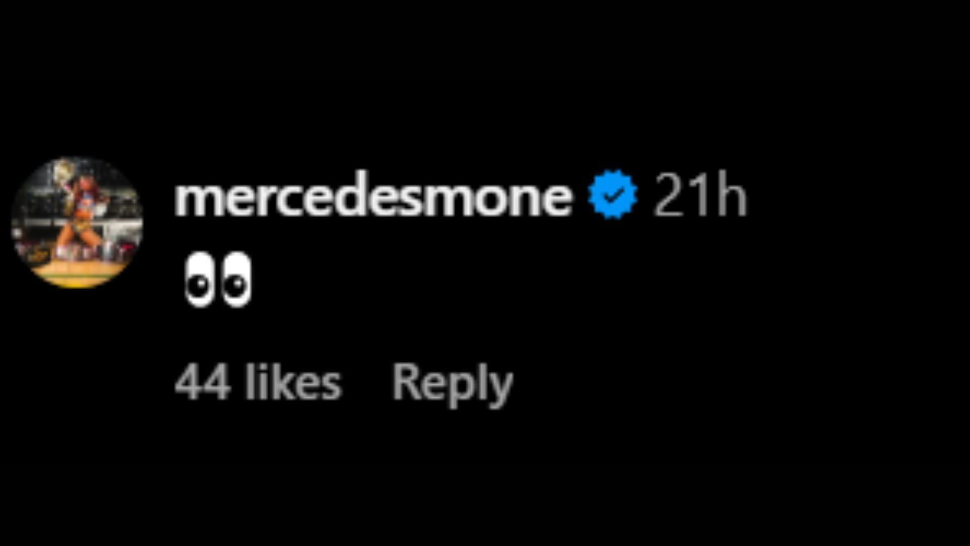 Mercedes Mone teases a match against Athena. [Image via Athena&#039;s Instagram]