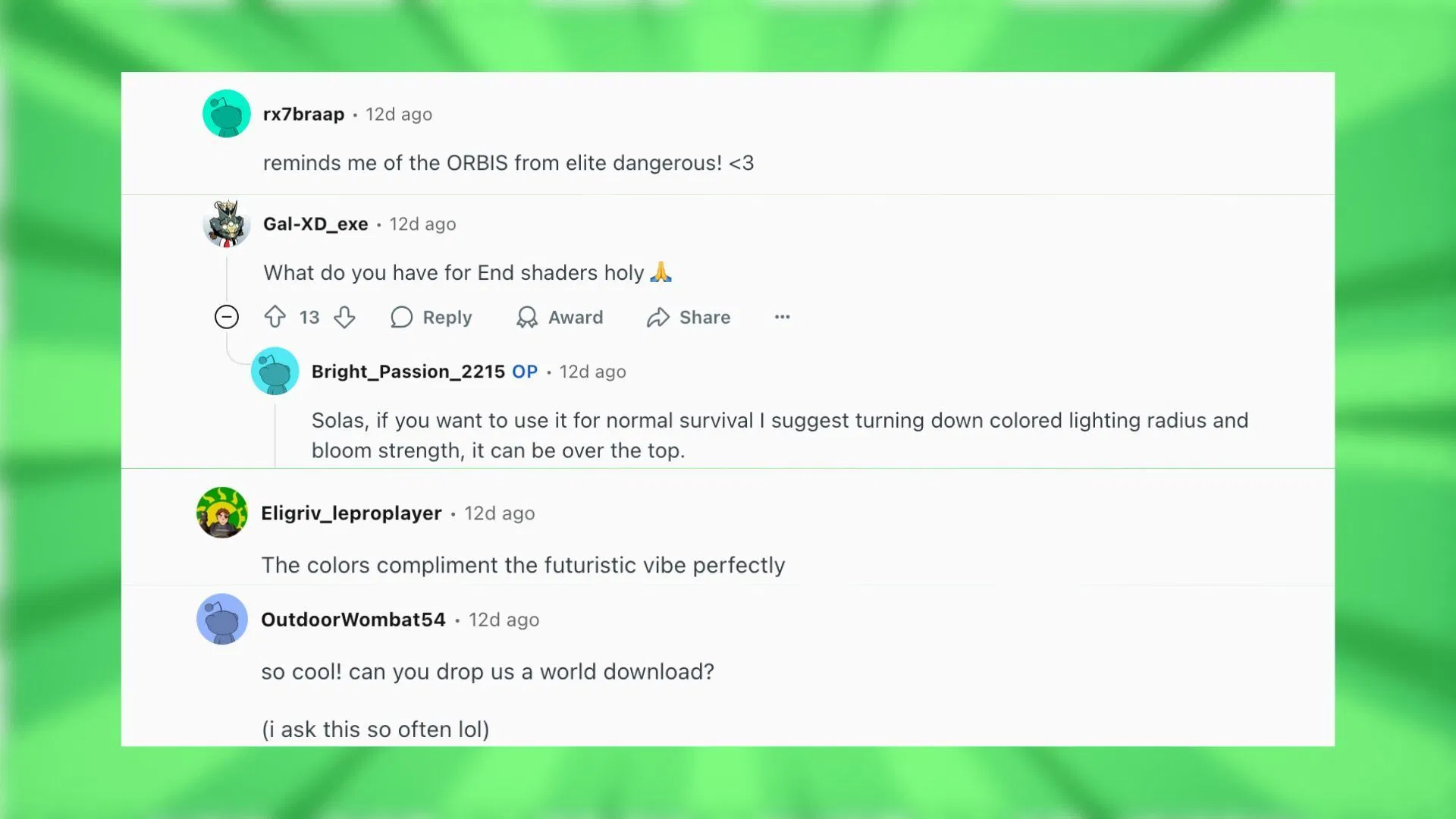Redditors talk about the space station base build (Image via Reddit)
