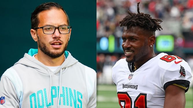 "Dolphins may go undefeated" - Antonio Brown roasts Mike McDaniel as Tyreek Hill's HC kicks off press conference with dark punchline