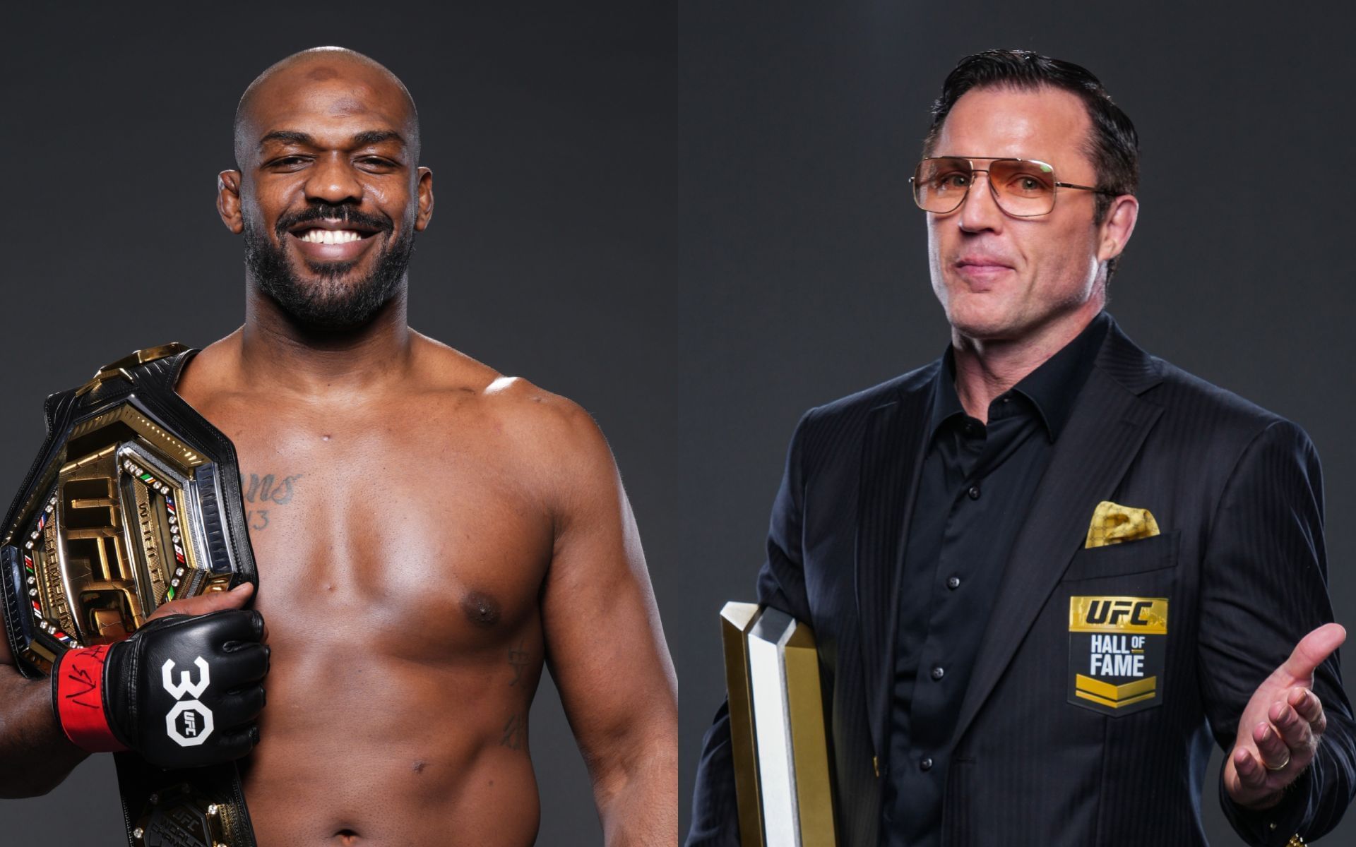 Chael Sonnen (right) talks Jon Jones