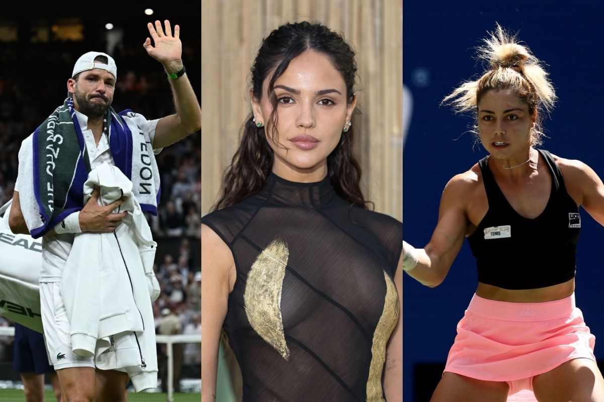 Grigor Dimitrov, his girlfriend, Eiza Gonzalez, and Renata Zarazua - source: getty