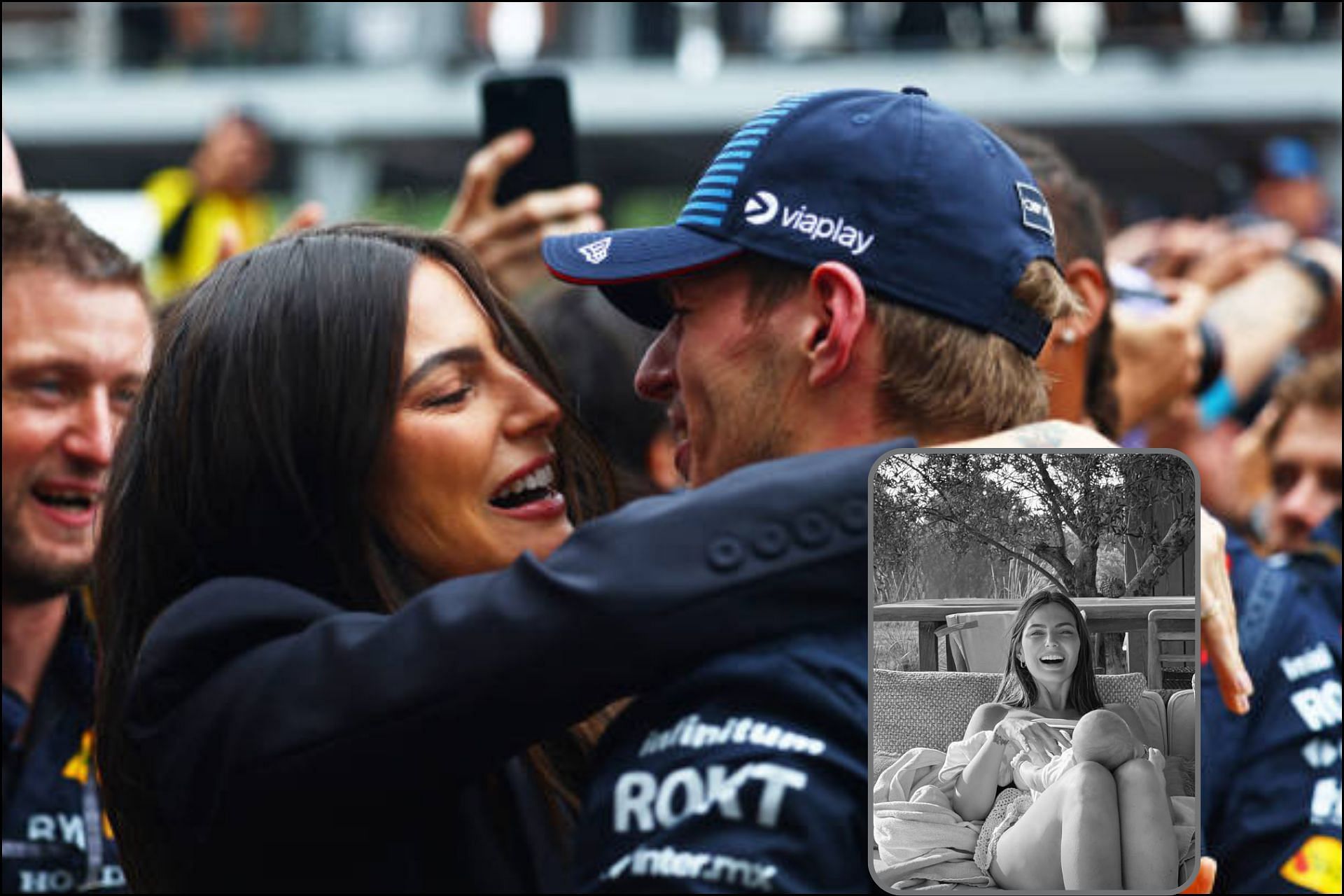 Max Verstappen and Kelly Piquet (Getty), Piquet with her daughter (IG/@kellypiquet)