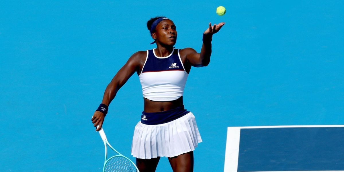Coco Gauff in action at the 2025 Cincinnati Open (Source: Getty)