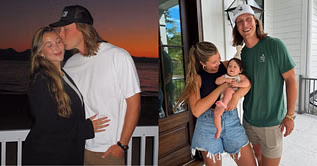 Trevor Lawrence's 7-month-old daughter Shae makes Jaguars debut as wife Marissa & baby cheer for "daddy" at preseason game vs. Steelers