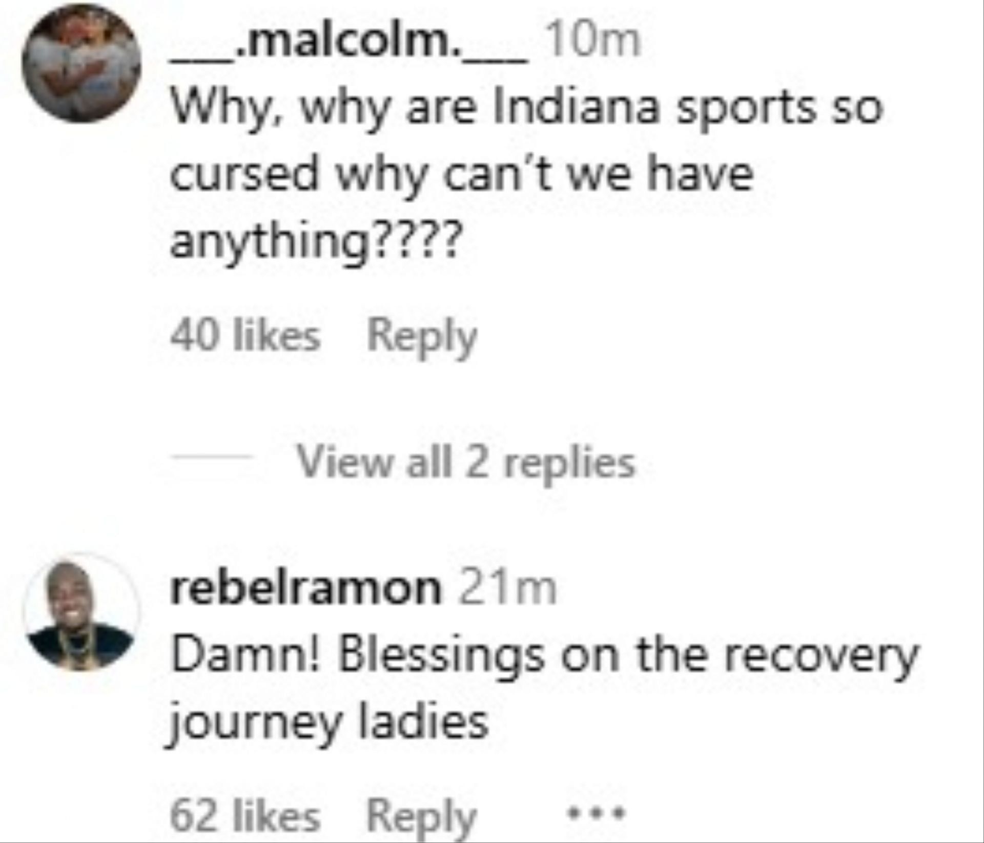 The team&#039;s recent injury news shattered fans. (Credits: IG/Indiana Fever)