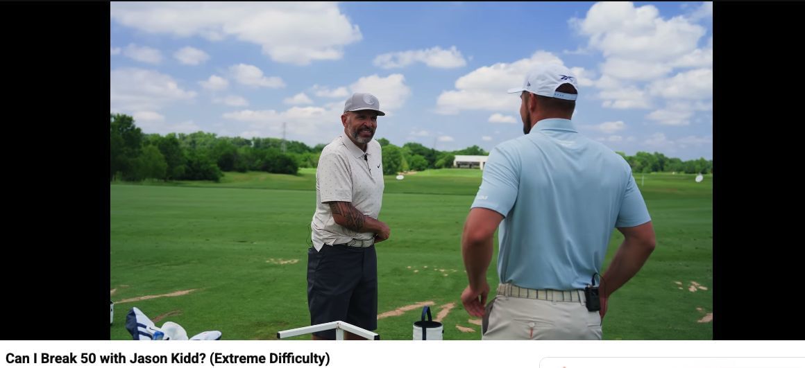 Bryson DeChambeau and Jason Kidd attempt to break 50 _ Image via YouTube/@BrysonDeChambeau