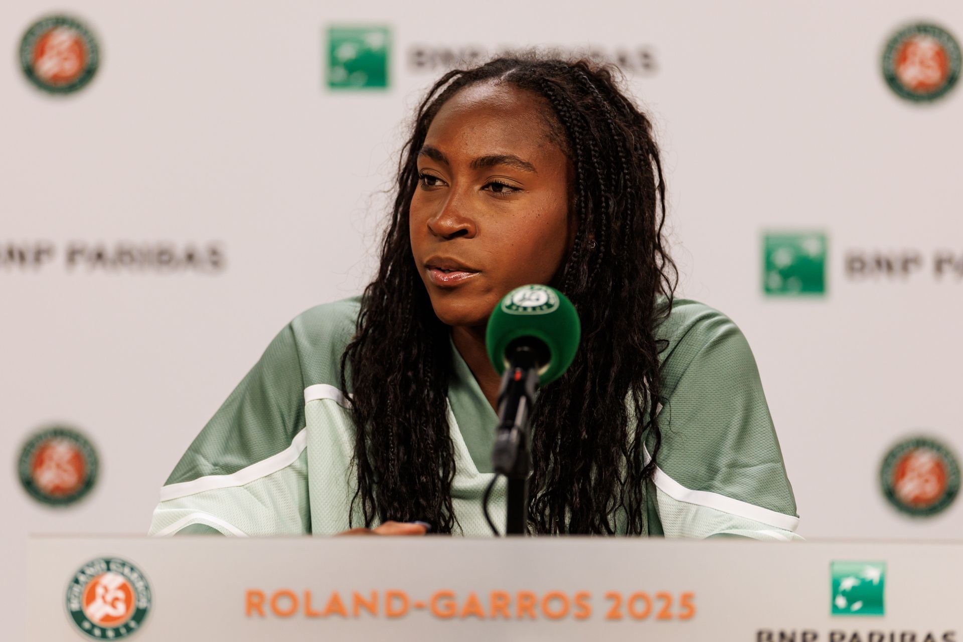 Gauff at the 2025 French Open press conference - (Source: Getty)