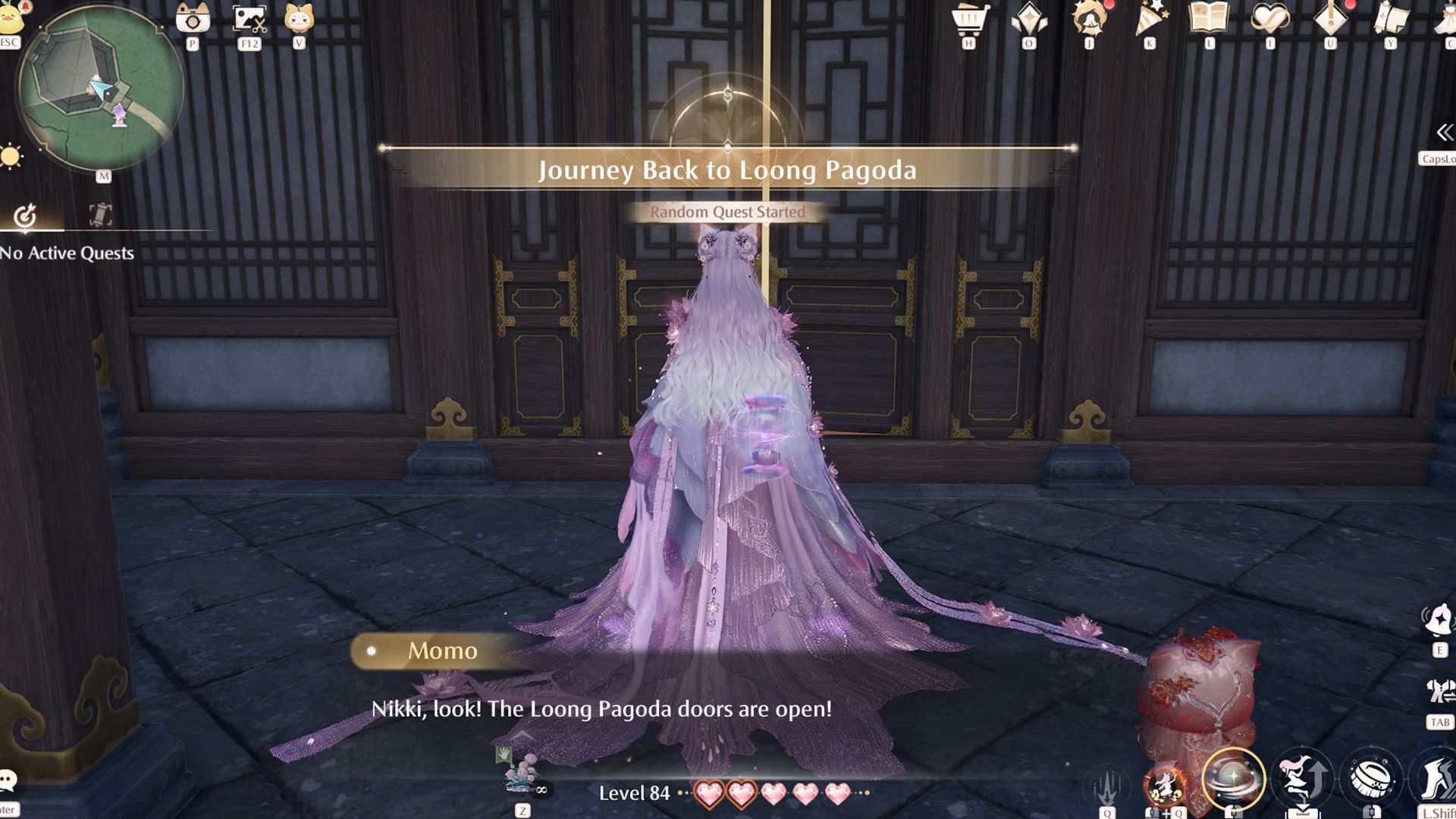 Open the door and enter the Loong Pagoda (Image via Sportskeeda Gaming/Infold Games)