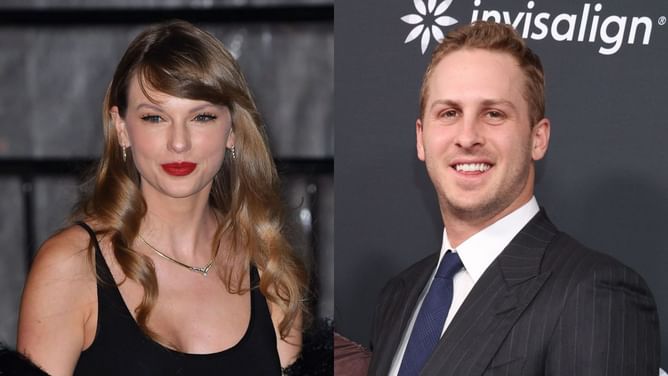 Jared Goff caught in pop-culture frenzy after Travis Kelce's girlfriend Taylor Swift name-drops Lions QB on New Heights debut