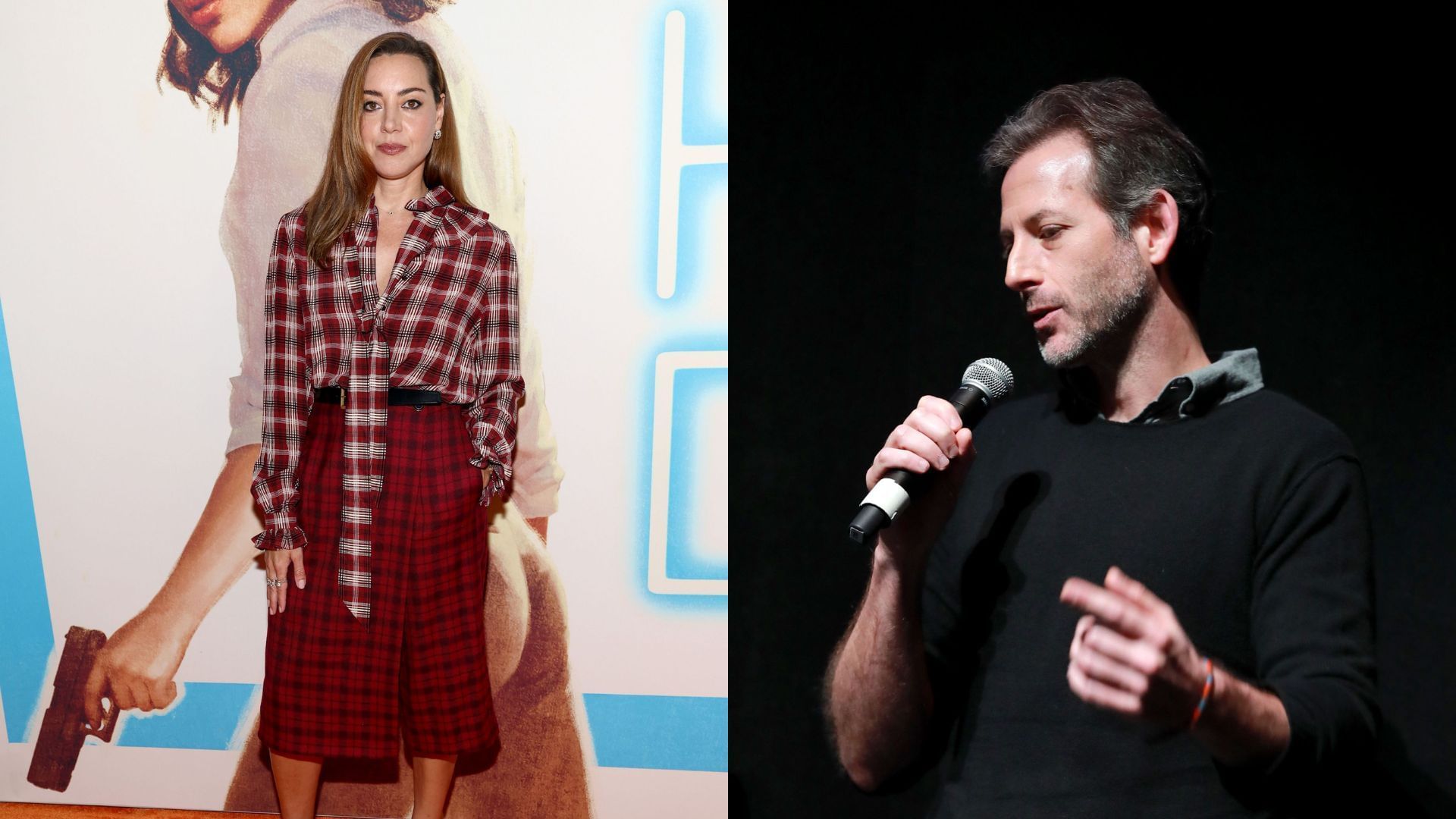 Aubrey Plaza, Jeff Baena (Images via Getty)