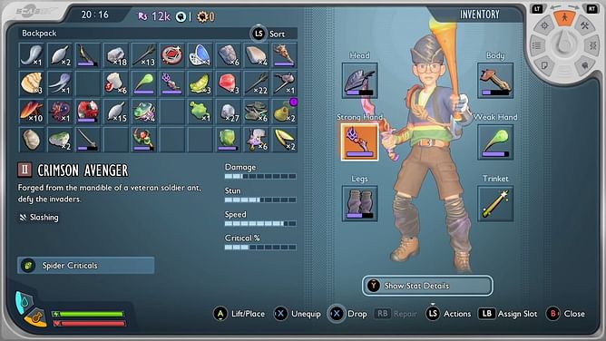 How to get Crimson Avenger in Grounded 2