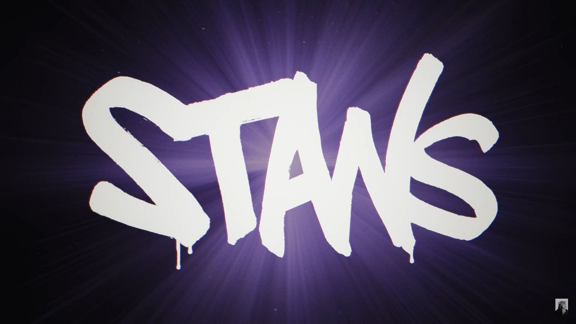 Bold white graffiti-style logo spelling out &ldquo;Stans&rdquo; with a purple background from Stans (2025).