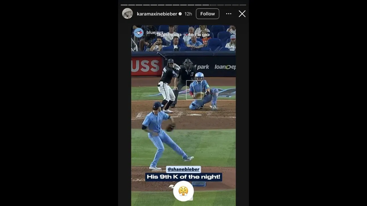 Screenshot of Kara Bieber&#039;s Instagram Story (Image from - Instagram.com/@karamaxinebieber IG Stories)