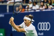 Alexander Zverev in action at the 2025 National Bank Open in Toronto (Source: Getty)