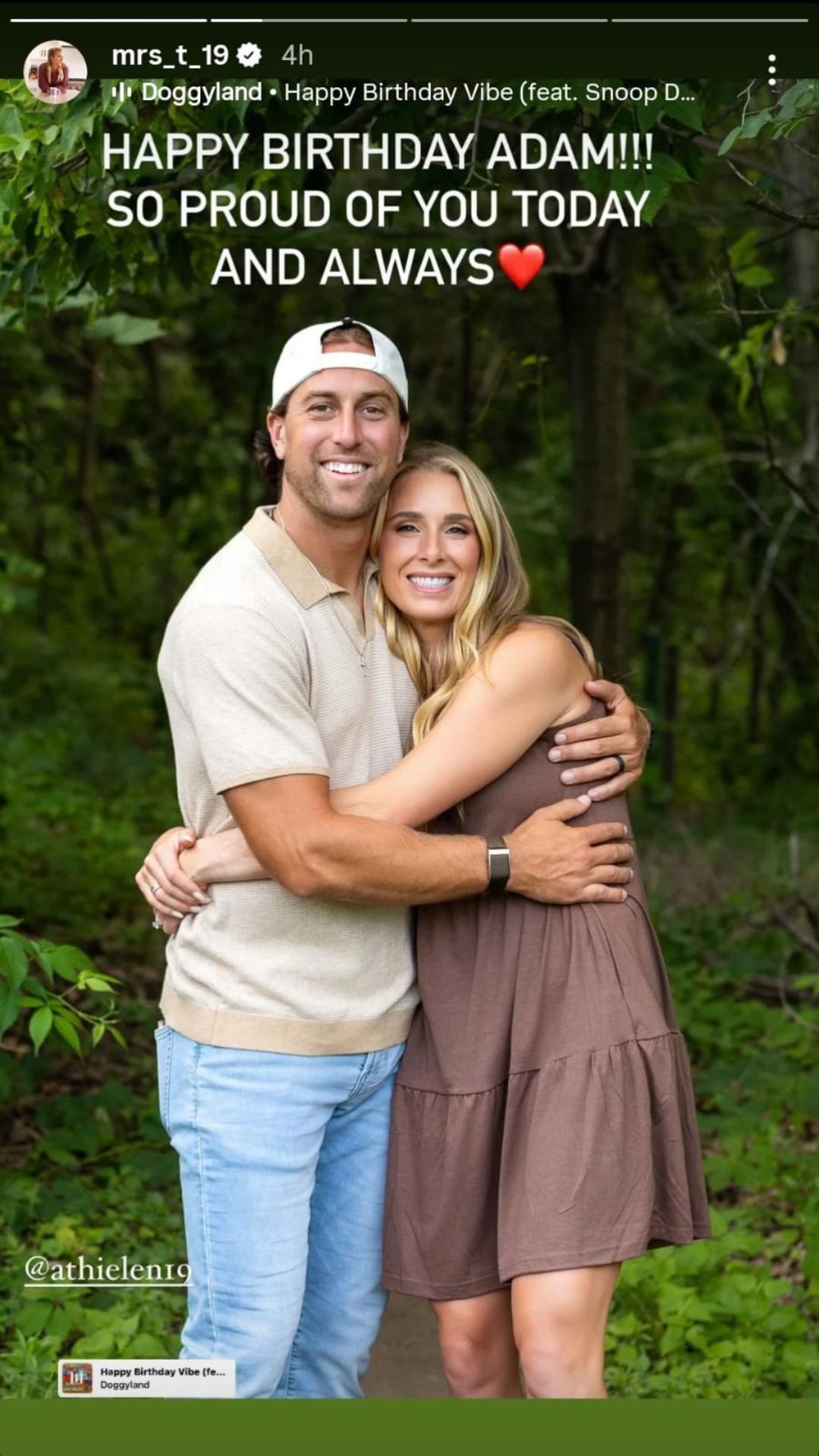 Adam Thielen&#039;s wife, Caitlin, via Instagram