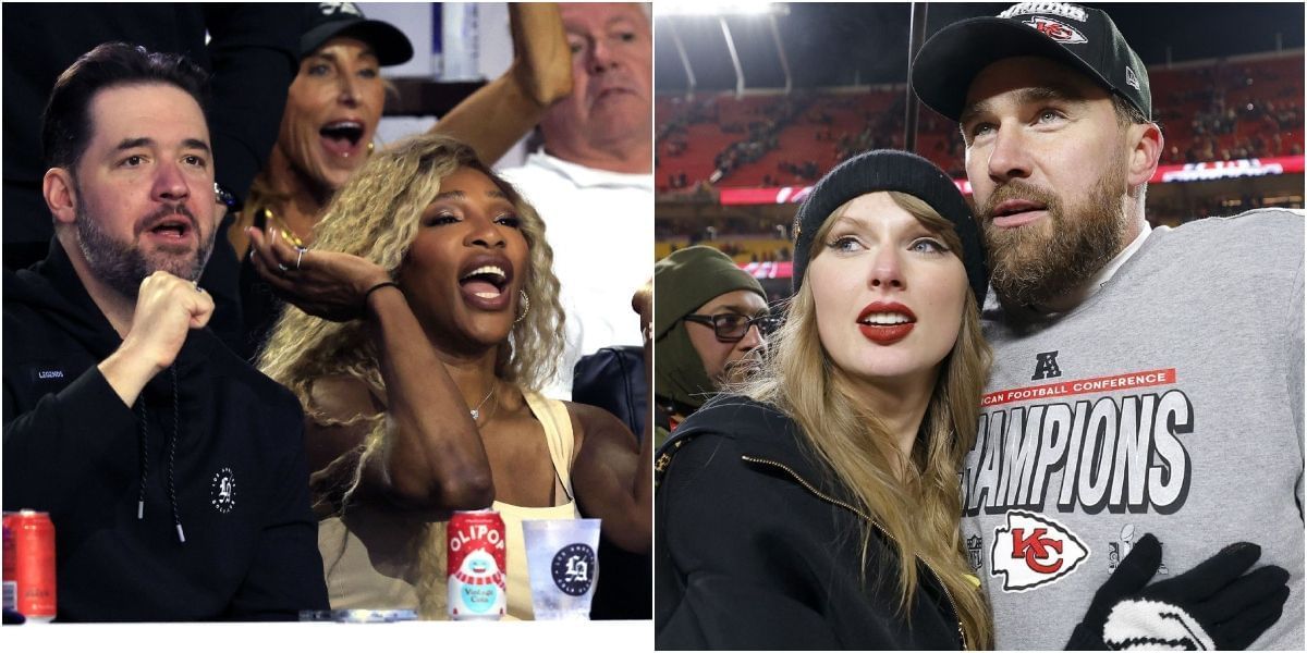 Serena Williams, Alexis Ohanian, Taylor Swift and Travis Kelce