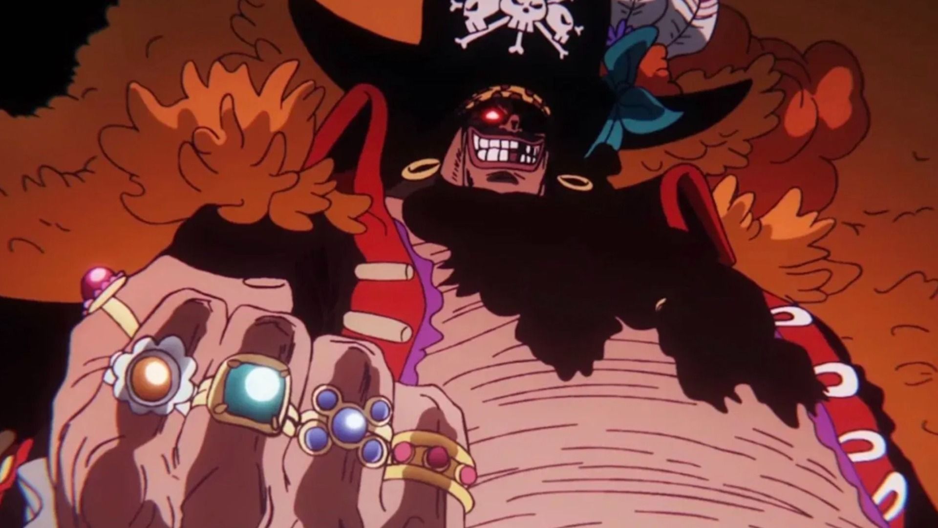 Blackbeard&#039;s ambition parallels with Rocks in One Piece (Image via Toei Animation)