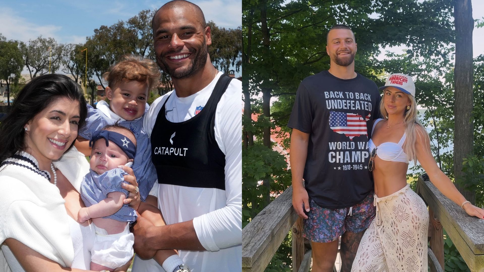 Dak Prescott&rsquo;s fianc&eacute;e Sarah Jane and Jake Ferguson&rsquo;s girlfriend Haley Cavinder 