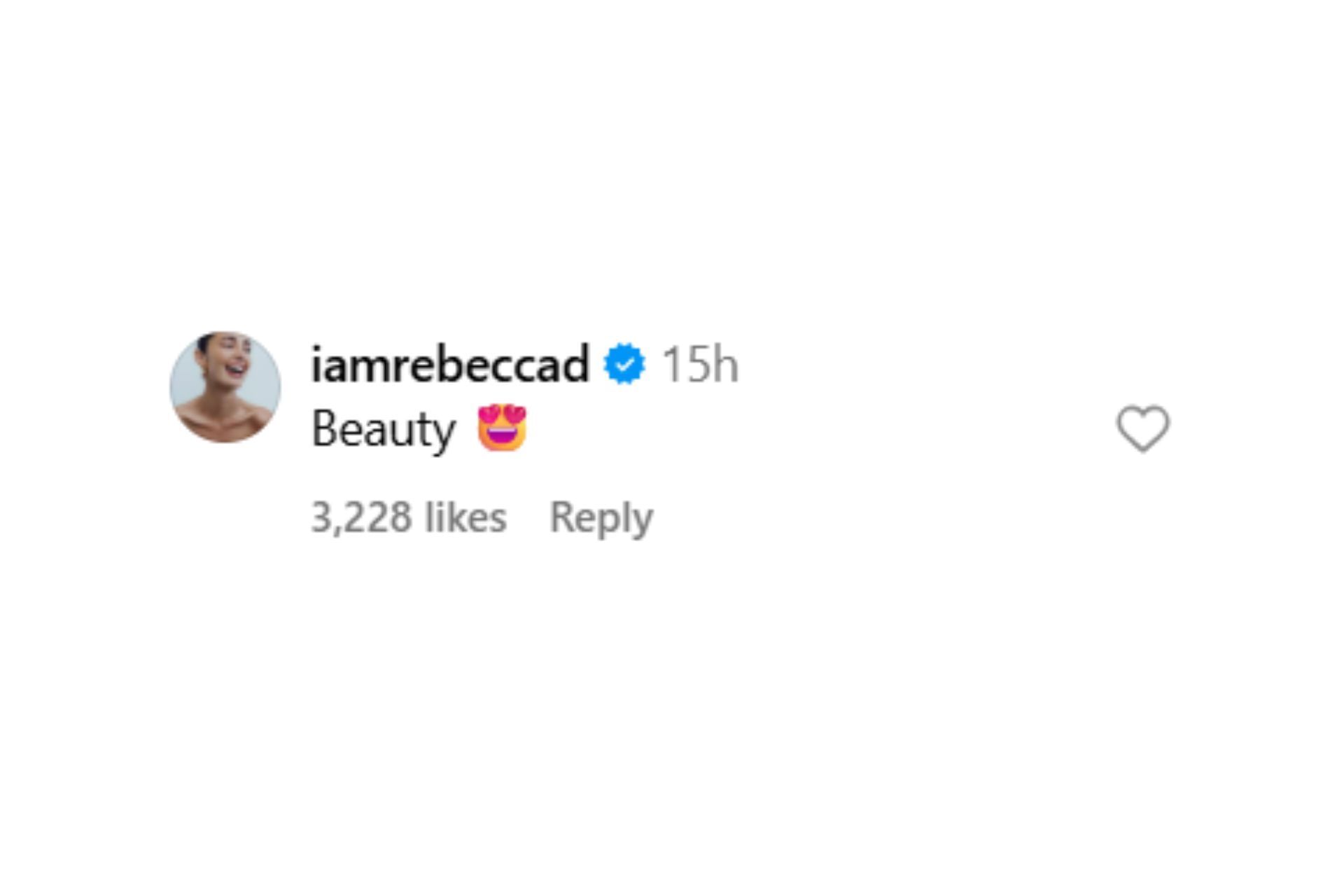 Snapshot of Carlos Sainz&#039;s girlfriend&#039;s comment...Credits-Instagram