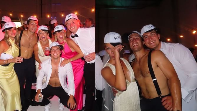 Leafs' Matthew Knies attends ex-Gophers teammate Grant Cruikshank's wedding in Wisconsin - "My two favorite people got married"