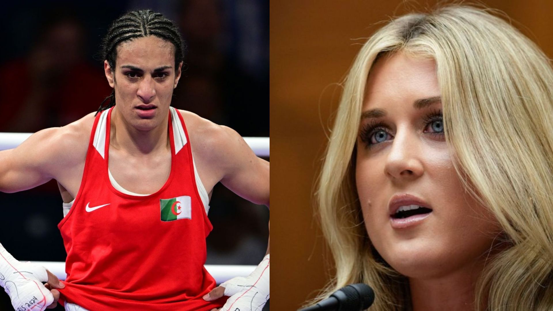 Riley Gaines reacts to an old report that claimed Imane Khelif to be biologically male [Image Source : Getty]