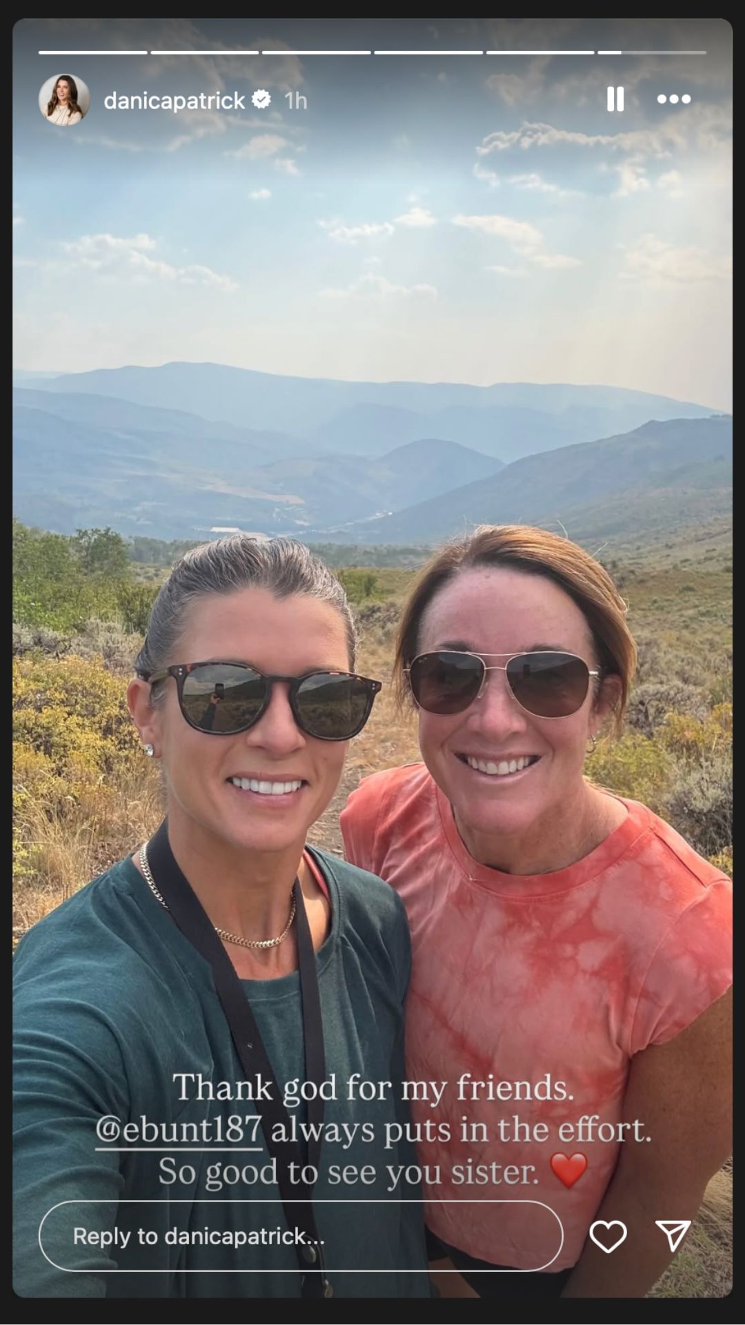 Danica Patrick&#039;s  story - Source: @danicapatrick on Instagram