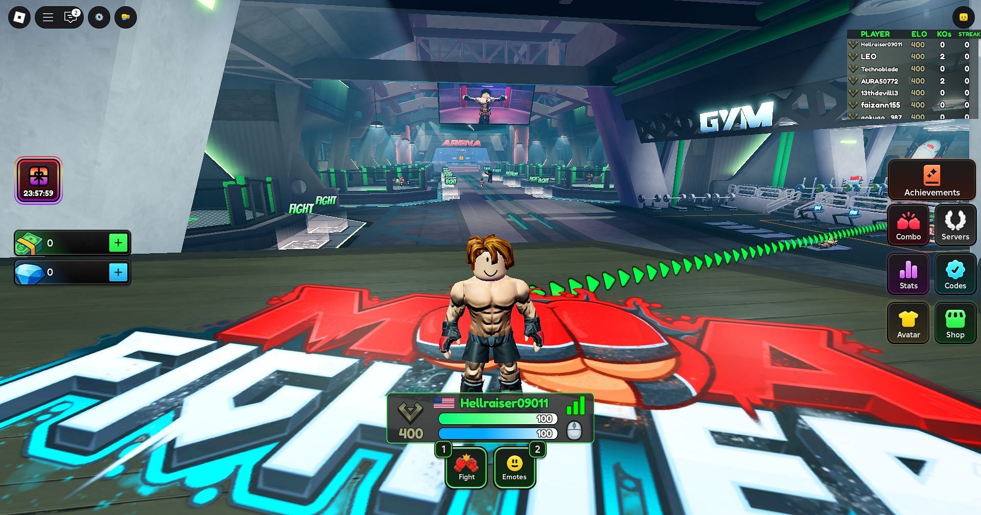 Claim free gems in the game (Image via Roblox)